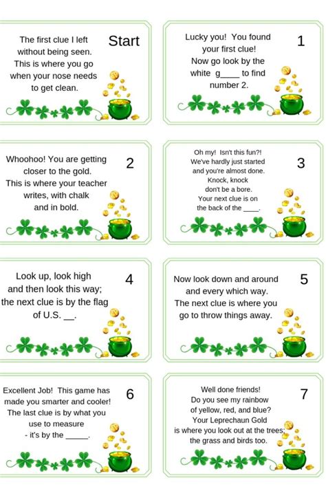 Classroom Pot Ogold Hunt Printable St Patricks Activities St