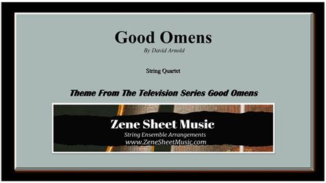 Good Omens Theme Arranged For String Quartet Zene Strings Youtube