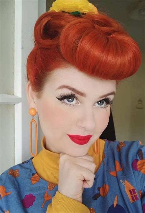 Pin By Love Joy On Beautiful Vintage Red Hair Pinup Rockabilly Hair Pin Up Hair