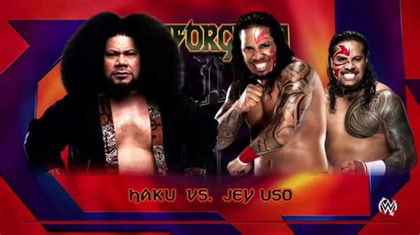 Wwe 2k16 Haku Vs Jey Uso W Jimmy Uso Youtube