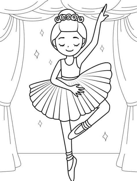 Coloriage Petite Danseuse Pratique Le Ballet Dessin Gratuit Imprimer