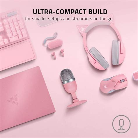 Micrófono Gamer Razer Seiren Mini Ultra Quartz Pink Streaming