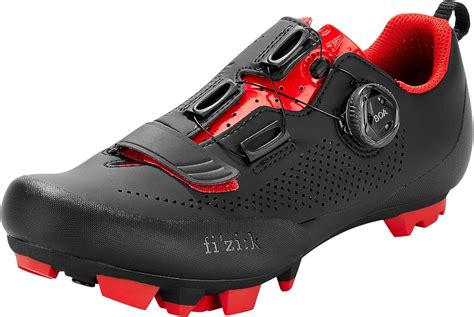 Fizik Fizik Terra X5 MTB ayakkabı erkekler siyah kırmızı Ayakkabı