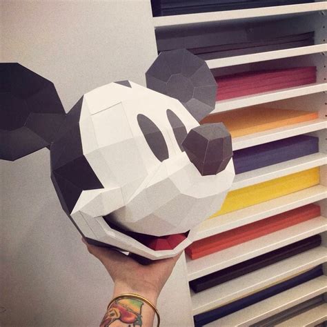 Mickey Trophy Papercraft Mouse Micke Mouse Disney Etsy Paper Crafts