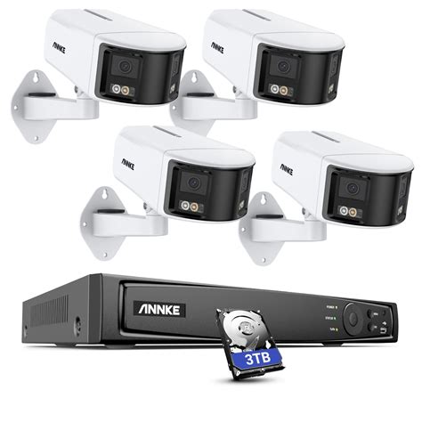 Annke wifi câmera dupla lente 8ch nvr 8mp 4k ultra hd poe ai kit de