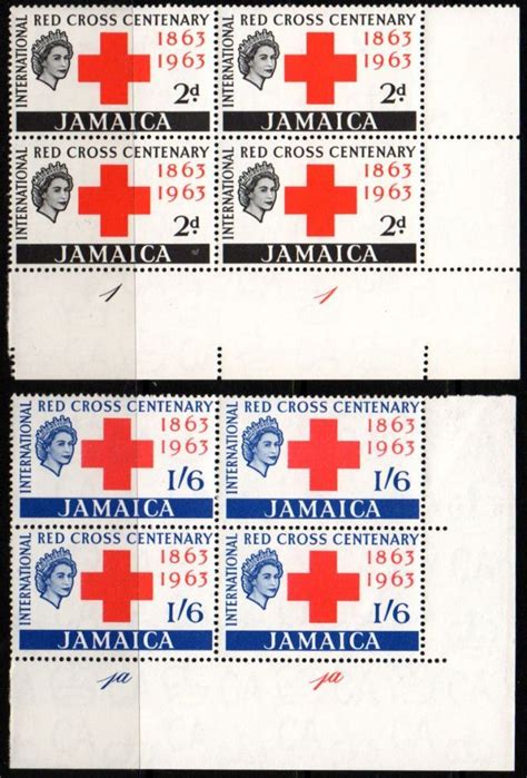 Jamaica Red Cross Centenary Set Fine Mint Sg Scott