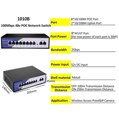 Kuwfi Poe Switch 48v 100mbps Wifi Smart Ip Switch 4 8 Ports Poe Standard Rj45 Injector Switcher