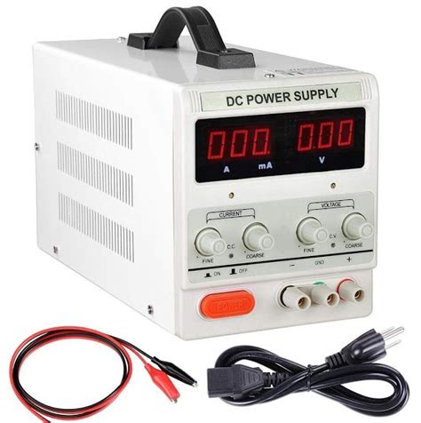 HaoFst Variable Adjustable Lab DC Bench Power Supply 0 30V 0 5A US