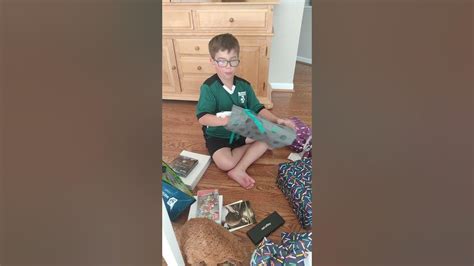 Liam Opening 9th Birthday Present From Aunt Ann And Uncle Kevin Youtube