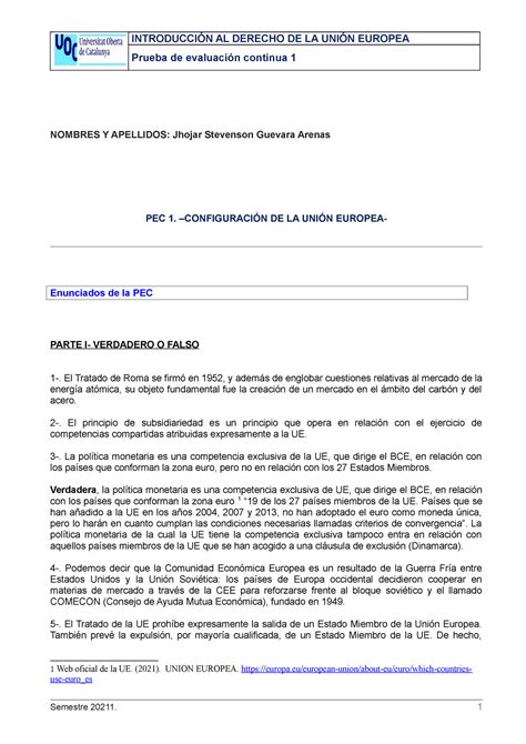 73532 PEC1 20211 pec1 Introducción al derecho de la Unión Europea