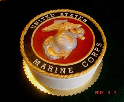 Marine Corps Cake Did Three Cakes For A Going Away Party F Flickr