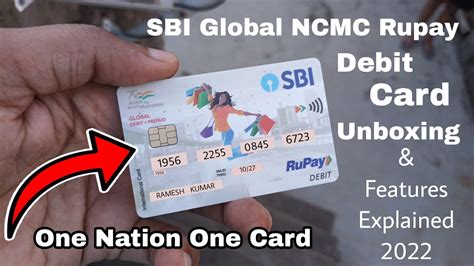 SBI Global NCMC Rupay Debit Card Unboxing Features Explained 2022