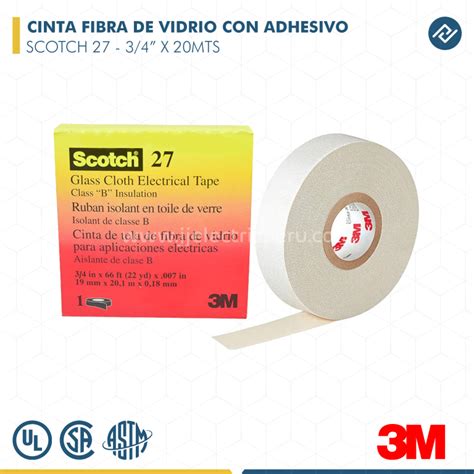 CINTA FIBRA DE VIDRIO CON ADHESIVO SCOTCH 27 3M