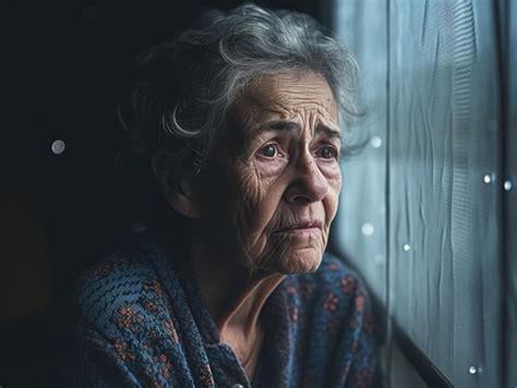 Premium Ai Image Looking Back With Sadness An Elderly Woman Gazing