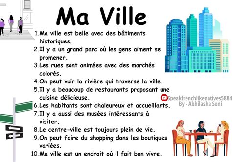 Ma Ville Basic French Words French Language Lessons French Language