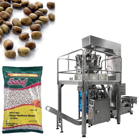 Auto Weighing And Bagging Sugar Nuts Beans Packing Machinery Dried Rice