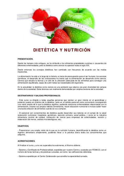 Dietetica Y Nutrición