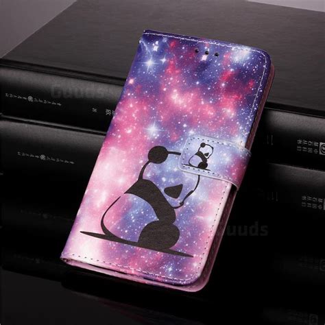 Panda Baby Matte Leather Wallet Phone Case For Samsung Galaxy A