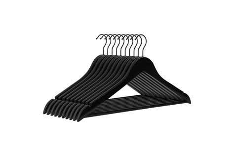 Clothes Hanger A Quality Black Lacquered Black Hook Lgs