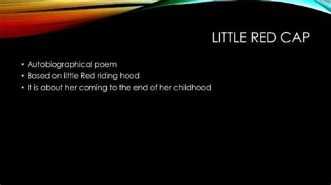 Little Red Cap Poem Pdf