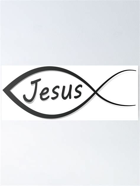 Jesus Fish Sign Of The Fish Ichthys Poster For Sale By Projectx