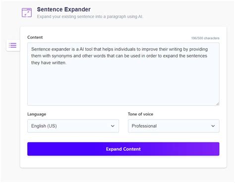 Best Free Online Sentence Expander Wordkraft