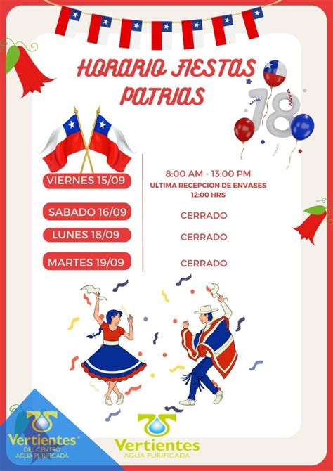 Horario De Atencion Fiestas Patrias Aguas Vertientes