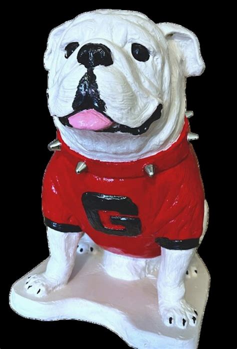 Georgia Bulldogs Uga Mascot Boom Stone Statue Etsy