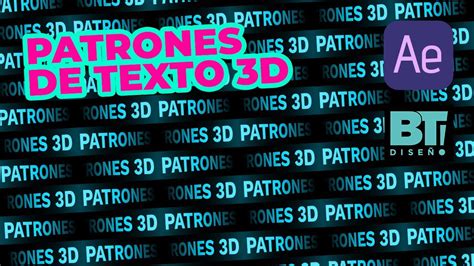 Tutorial PATRONES 3D Animados After Effects Visuales Texto 3D YouTube