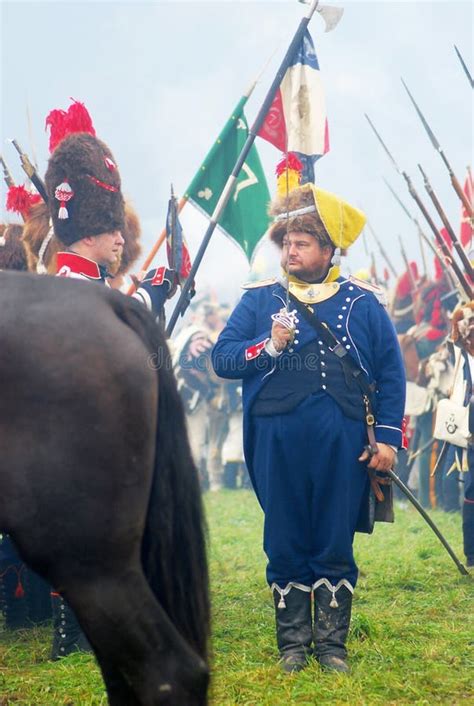 Napoleonic War Soldiers Reenactors Editorial Photo Image Of Battlefield Face 35347841