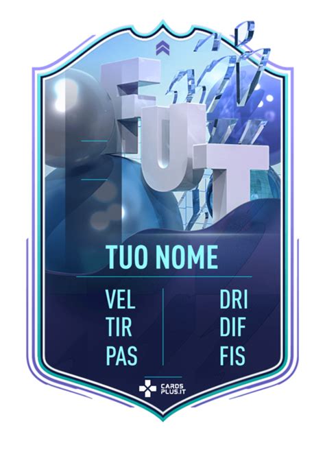 Fifa Ultimate Team Card Fantasy Fut Gigante Personalizzata