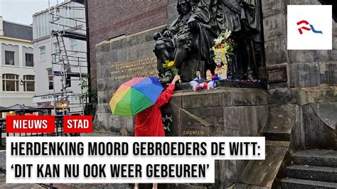 Tientallen Trotseren Regen Voor Herdenking Moord Gebroeders De Witt