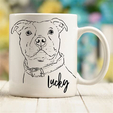 Custom Pet Portrait Mug Pet Sketch Mug Dog Mug Cat Mug Pet Etsy