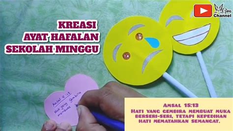 Kreasi Ayat Hafalan Sekolahminggu Menggunakan Emoticon Dari Kertas