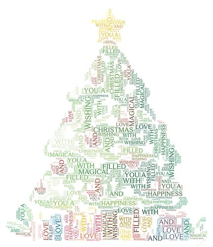 Christmas Tree Word Art Cup7407422229 Craftsuprint