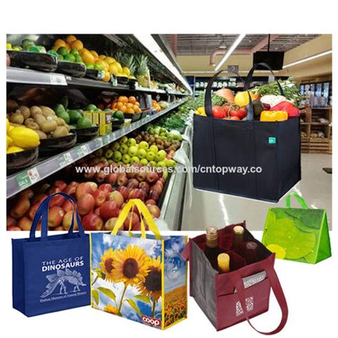 Friendly Reusable Grocery Recycled Ecobag Pp Nonwoven Bags Laminated