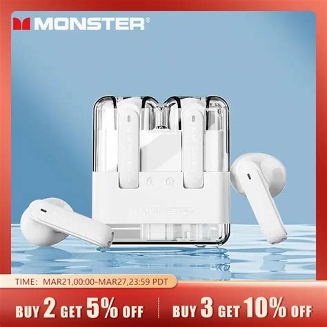 Original Monster XKT12 Gaming Earphones Bluetooth 5 3 TWS Wireless