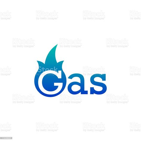 Natural Gas Logo Blue Flame Company Concept Vector Illustration Isolated On White Background