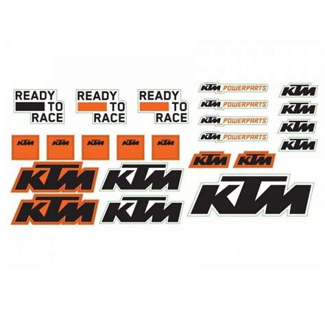 Ktm Sticker Sheet Ktm Logos Ready To Race Gear 4 Motorcycles