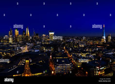 London Aerial View Night Hi Res Stock Photography And Images Alamy