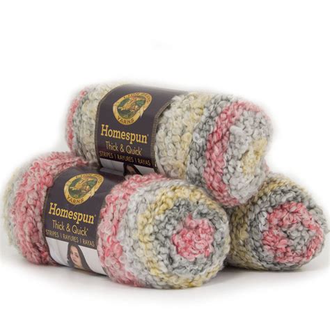 Lion Brand Yarn Homespun Thick And Quick Acrylic Fashion Yarn 3 Pack