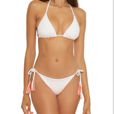 Becca Swim New Becca Cheryl Reversible Sliding Triangle Bikini Top