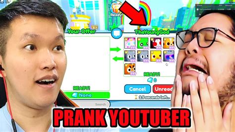 AKU PRANK YOUTUBER INI DAN AMBIL SEMUA HUGE PET NYA DI PET SIMULATOR X