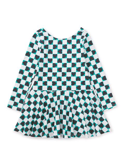 Girl Drop Waist Skater Dress Casual Tea Collection