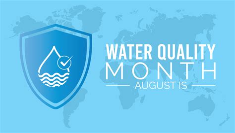 Water Quality Month Is Observed Every Year On Augustbanner Design