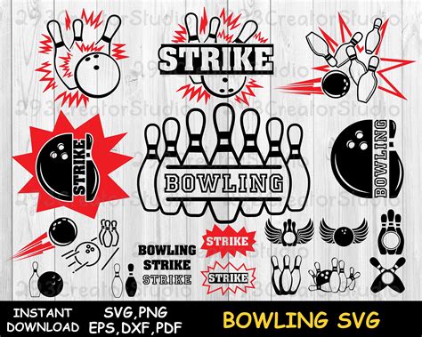 Bowling Bundle Svg Bowling Svg Bowling Strike Svg Bowling Etsy