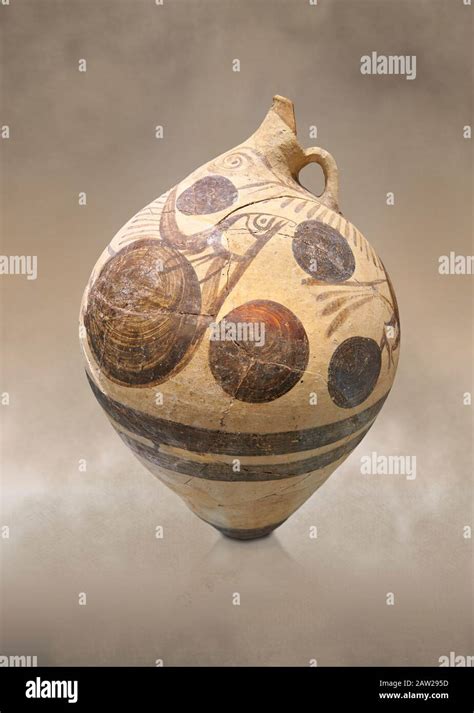 Cycladic Clay Jug With Fish Design From The Knossos Temple Repositories