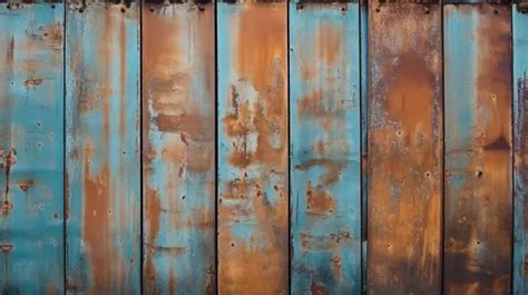 Abstract Rusty Background Textured Surface Of Painted Metal Fence Gate