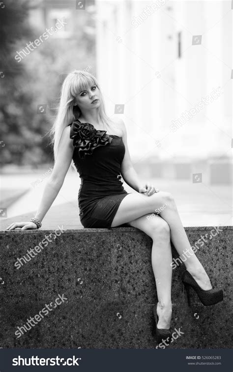 Sexy Blonde Long Hair Slim Figure Stock Photo Edit Now
