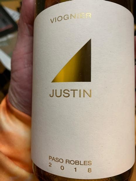 2018 Justin Vineyards And Winery Viognier Usa California Central Coast